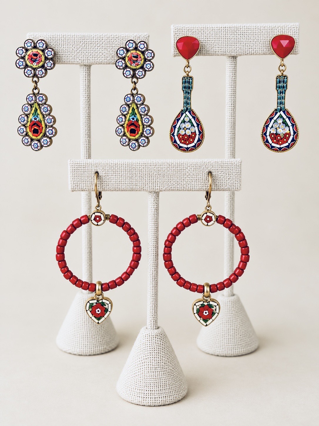 Italian micro mosaic earrings